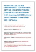 Nra basic RSO Test Key 2026  COMPREHENSIVE   Exam With Correct   DETAILED AND VERIFIED ANSWERS   2026&lpar;GRADED A&plus;&rpar; Guaranteed Pass   &lpar;100&percnt; Accurately ANALYZED Solutions&rpar;   Actual Questions & Answers &lpar;Latest   2026 &sol; 2027 Update&rpar;