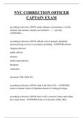 NYC CORRECTION OFFICER  CAPTAIN EXAM QUESTIONS AND ANSWERS 2026