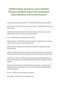 DAANCE Final Certification &ndash; Study Questions&comma; Complete Glossary&comma; Drug Reference&comma; and Exam Questions with Correct Answers 2026&sol;2027 &ndash; Comprehensive Review Material