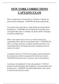 NEW YORK CORRECTIONS  CAPTAINS EXAM  QUESTIONS AND ANSWERS 2026