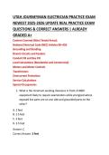 UTAH JOURNEYMAN ELECTRICIAN PRACTICE EXAM NEWEST 2025-2026 UPDATE REAL PRACTICE EXAM  QUESTIONS & CORRECT ANSWERS &vert; ALREADY  GRADED A&plus;