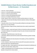 DAANCE Module 2 Certification &ndash; Exam Review Certified Questions with Verified Answers 2026&sol;2027 &ndash; A&plus; Guaranteed Study Guide