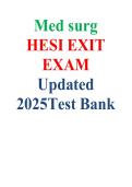 Med surg HESI EXIT EXAM Updated 2025Test Bank