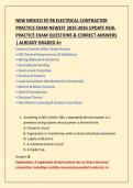 NEW MEXICO EE-98 ELECTRICAL CONTRACTOR  PRACTICE EXAM NEWEST 2025-2026 UPDATE REAL  PRACTICE EXAM QUESTIONS & CORRECT ANSWERS  &vert; ALREADY GRADED A&plus;