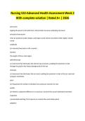 Nursing 532-Advanced Health Assessment-Week 2 With complete solution &vert; Rated A&plus; &vert; 2026 