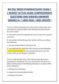 NR 293&semi; NR293 PHARMACOLOGY EXAM 1 Review&semi; questions with detailed verified answers&semi; already graded a&semi; 2026&period;