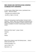 RED CROSS WSI CERTIFICATION VERIFIED  EXAM2026 WITH ANSWERS