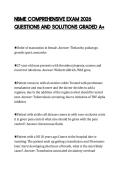NBME COMPREHENSIVE EXAM 2026 QUESTIONS AND SOLUTIONS GRADED A&plus;