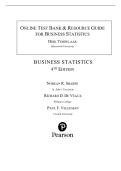 Test Bank For Business Statistics&comma; 4th Edition by Norean R&period; Sharpe&comma;  David Wright&comma; All Chapters