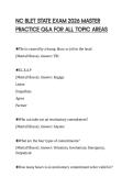 NC BLET STATE EXAM 2026 MASTER PRACTICE Q&A FOR ALL TOPIC AREAS