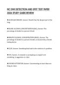 NC DWI DETECTION AND SFST TEST PAPER 2026 STUDY GUIDE REVIEW