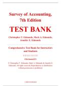 Test Bank &ndash; Survey of Accounting&comma; 7th Edition &ndash; Christopher T&period; Edmonds&comma; Mark A&period; Edmonds&comma; & Jennifer E&period; Edmonds &ndash; ISBN 9781264442973 &lpar;Chapters 1&ndash;16 Covered&rpar;