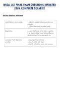 NSGA 142 FINAL EXAM QUESTIONS &vert;UPDATED 2026 &vert;COMPLETE SOLVED&excl;&excl;