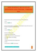 NFHS BASEBALL RULES EXAM QUESTIONS AND ANSWERS&period; VERIFIED 2026&period;