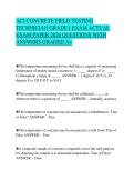 ACI CONCRETE FIELD TESTING TECHNICIAN GRADE I EXAM EXAMINATION TEST 2026 QUESTIONS WITH SOLUTIONS GRADED A&plus;