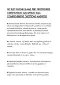 NC BLET JUVENILE LAWS AND PROCEDURES CERTIFICATION EVALUATION 2026 COMPREHENSIVE QUESTIONS ANSWERS