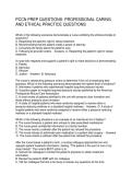 PCCN PREP QUESTIONS- PROFESSIONAL CARING AND ETHICAL PRACTICE QUESTIONS
