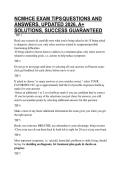 NCMHCE EXAM TIPS QUESTIONS AND ANSWERS&comma; UPDATED 2026&comma; A&plus; SOLUTIONS&comma; SUCCESS GUARANTEED