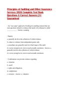 Principles of Auditing and Other Assurance Services 2026 Complete Test Bank Questions & Correct Answers &vert; A&plus; Guaranteed