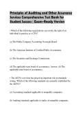 Principles of Auditing and Other Assurance Services Comprehensive Test Bank for Student Success &vert; Exam-Ready Version