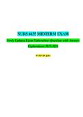 NURS 6635 MIDTERM EXAM Newly Updated Exam Elaborations Questions with Answers Explanations-2025-2026