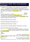 NR 293 Pharm eDapts Week 2 Exam Questions and Answers