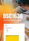 DSC1630 Assignment 1&2  Answers  2026 - Distinction Guaranteed