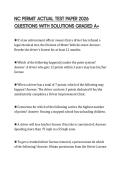 NC PERMIT ACTUAL TEST PAPER 2026 QUESTIONS WITH SOLUTIONS GRADED A&plus;