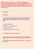 TEXAS GENERAL LINES LIFE&comma; ACCIDENT AND HEALTH  INSURANCE 2 &lpar;LESSON SEC&colon;1 TO 5&rpar; LATEST VERSIONS ACTUAL  EXAM COMPLETE 500 QUESTIONS AND CORRECT DETAILED  ANSWERS &lpar;VERIFIED ANSWERS&rpar; &vert;ALREADY GRADED A&plus; LATEST  UPDATE 2026