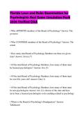 Florida Laws and Rules Examination for Psychologists Real Exam Simulation Pack 2026 Verified Q&A