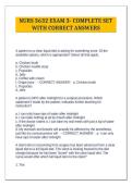 NURS 3632 EXAM 3- COMPLETE SET WITH CORRECT ANSWERS