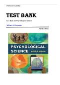 TEST BANK FOR Psychological Science 6th Edition by Michael S&period; Gazzaniga &comma; ISBN&colon; 9780393640342 &vert;All Chapters Verified&vert; Guide A&plus;