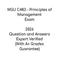 WGU C483 Principles of Management 2026 &vert; Complete Study & Test Prep Bundle