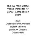 Top 200 AP Language & Composition Vocabulary 2026 &vert; Study Guide & Review