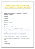N3632 FINAL EXAM REVIEW- SET WITH COMPLETE CORRECT ANSWERS