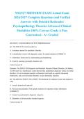 NSG527 MIDTERM EXAM Actual Exam 2026&sol;2027 Complete Questions and Verified Answers with Detailed Rationales Psychopathology Theories Advanced Clinical Modalities 100&percnt; Correct Grade A Pass Guaranteed - A&plus; Graded