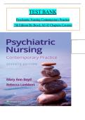 Test Bank for Psychiatric Nursing&colon; Contemporary Practice&comma; 7th Edition by Mary Ann Boyd & Rebecca Luebbert &vert; ISBN&colon; 9781975161187 &vert; Verified Chapters 1-43 Complete &vert; A&plus; Grade &vert; Downloadable PDF