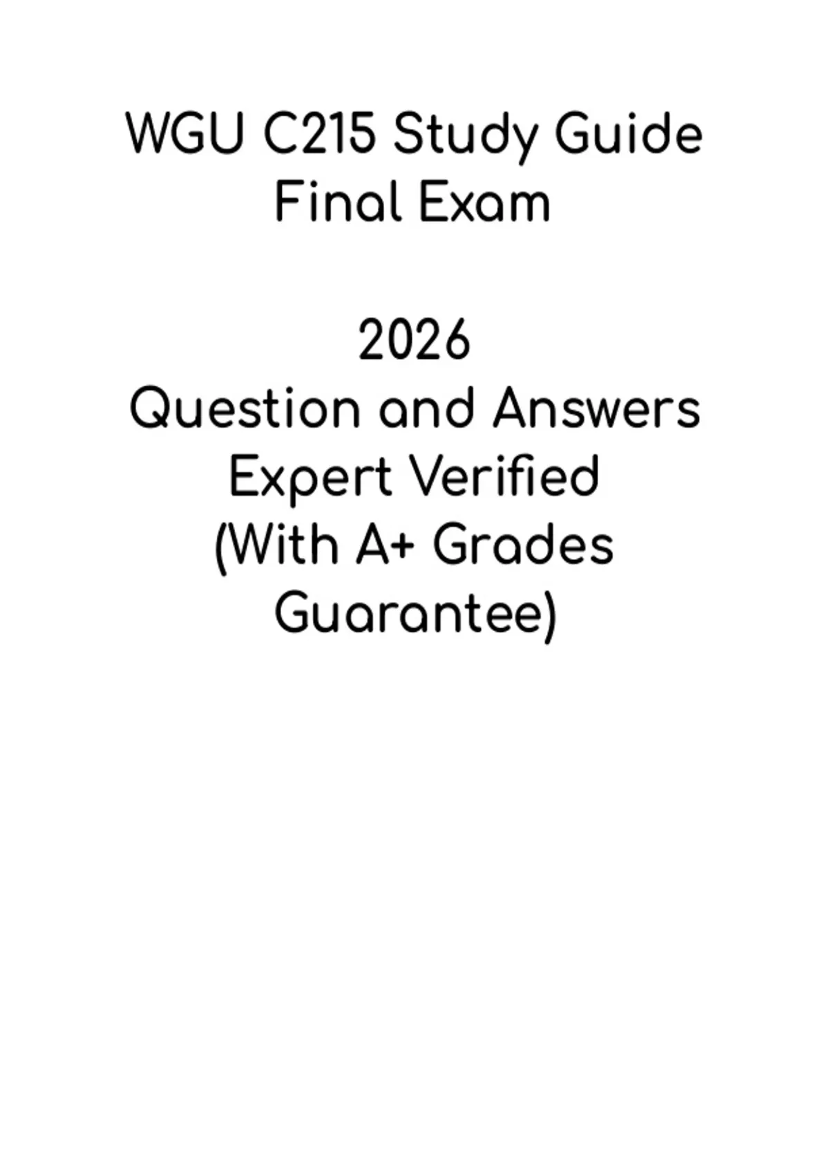 WGU C215 Operations Management Final Study Guide 2026 | Complete Exam ...