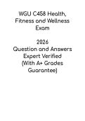 WGU C458 Health&comma; Fitness & Wellness 2026 &vert; Study Guide & Exam Prep