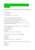 CHLH 274 Final Exam Questions with Guaranteed Pass Solutions 2025-2026 Updated&period;