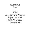 WGU C952 Study Guide 2026 &vert; Comprehensive Exam Prep & Key Concepts