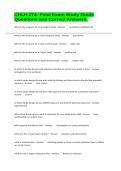 CHLH 274- Final Exam Study Guide Questions and Correct Answers&period;