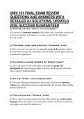 UNIV 101 FINAL EXAM REVIEW QUESTIONS AND ANSWERS WITH DETAILED A&plus; SOLUTIONS&comma; UPDATED 2026&comma; SUCCESS GUARANTEED
