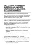 UNIV 101 FINAL EXAM REVIEW QUESTIONS AND ANSWERS&comma; UPDATED 2026&comma; A&plus; SOLUTIONS&comma; SUCCESS GUARANTEED