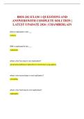 BIOS 242 EXAM 1 QUESTIONS AND ANSWERSWITH COMPLETE SOLUTION &vert; LATEST UPADATE 2026 &vert; CHAMBERLAIN