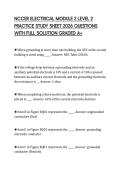 NCCER ELECTRICAL MODULE 2 LEVEL 2 PRACTICE STUDY SHEET 2026 QUESTIONS WITH FULL SOLUTION GRADED A&plus;