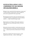 NCCER ELECTRICAL MODULE 2 LEVEL 2 COMPREHENSIVE TEST 2026 QUESTIONS WITH SOLUTIONS GRADED A&plus;