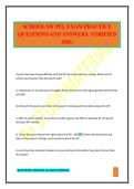 SCHOOL SW PEL EXAM PRACTICE QUESTIONS AND ANSWERS&period; VERIFIED 2026&period;