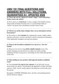 UNIV 101 FINAL QUESTIONS AND ANSWERS WITH FULL SOLUTIONS&comma; GUARANTEED A&plus;&comma; UPDATED 2026