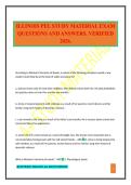 ILLINOIS PEL STUDY MATERIAL EXAM QUESTIONS AND ANSWERS&period; VERIFIED 2026